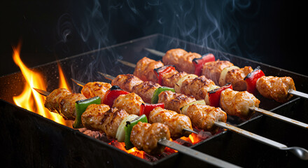 Turkish Shis Kebap - Assorted Chicken and Meat Grill Skewers