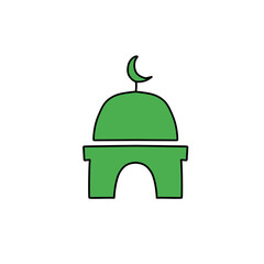 vector coloring the mosque dome