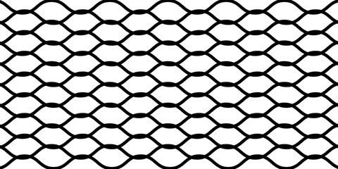 Fototapeta premium Black chrome Steel Grating seamless structure. Mesh geometric isolated on white background