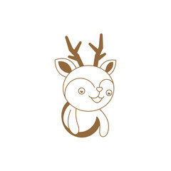 Cute Deer Outline