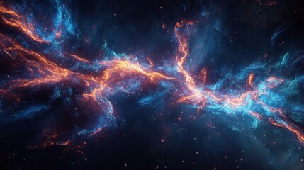 Obraz premium Stunning Cosmic Nebula with Bright Colors and Intricate Patterns