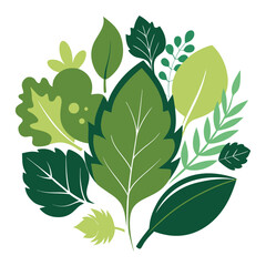 green leaves vector