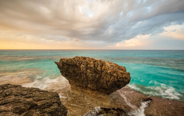 Ayia Napa natural coast Cyprus photo at sunrise.