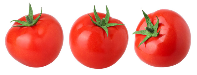 fresh red tomatoes isolated, transparent PNG, PNG format, collection, set