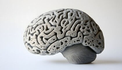 Detailed brain model showcasing the cerebral cortex structure