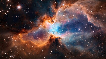Obraz premium Stunning Cosmic Nebula with Stars and Bright Galactic Colors