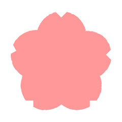 ピンク かわいい シンプル 和風 花 ベクターイラスト