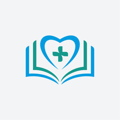 Fototapeta premium Modern Medical Book Logo Design