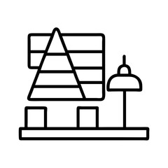 construction site icon, construction site line art - simple line art of construction site, perfect for construction site logos and icons