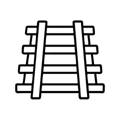 railway tracks icon, railway tracks line art - simple line art of railway tracks, perfect for railway tracks logos and icons