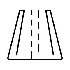 road icon, road line art - simple line art of road, perfect for road logos and icons