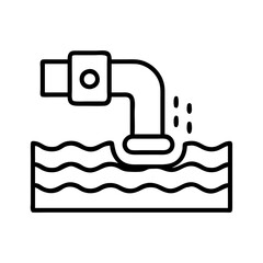 sewage system icon, sewage system line art - simple line art of sewage system, perfect for sewage system logos and icons