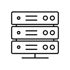 server rack icon, server rack line art - simple line art of server rack, perfect for server rack logos and icons