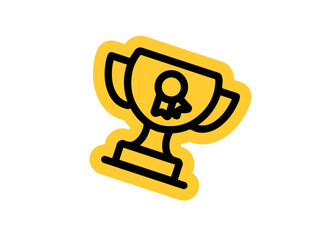 Illlustration of an Business Corporate Trophy Sticker