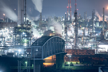 美しい工場夜景　岡山県