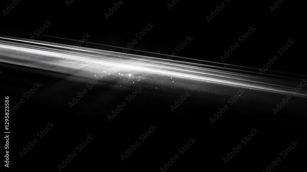 Poster a mesmerizing display of radiant light streaks sweeps through an inky black expanse, evoking a sense