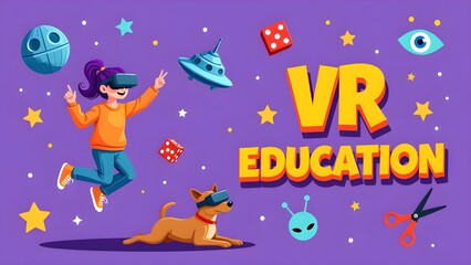 Fototapeta premium Virtual reality opens up future education