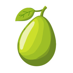 Simple flat 2D icon avocado isolated on blue background, vector, flat design, animation design, vector, flat design, animation design, simple flat 2D icon, minimalist design, clipart
