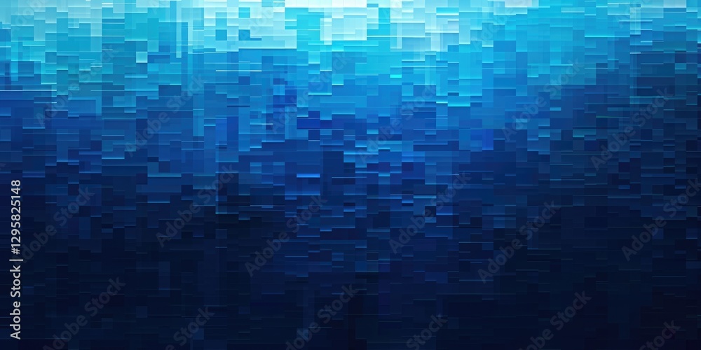 Poster abstract blue squares pattern with glowing digital effects. futuristic background for technology des
