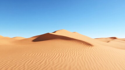 Expansive Desert Landscape Under a Clear Blue Sky