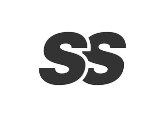 SS Techno Editable Font Logo For Corporate Branding. Bold, Futuristic Design With Unique Typographic Ideas. Minimal Custom Type And Dynamic Letter