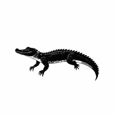 Simple flat 2D icon black crocodile head isolated on a transparent background, vector, flat design, animation design, vector, flat design, animation design, simple flat 2D icon clipart