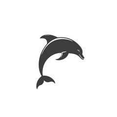 Obraz premium A Simple flat 2D icon dolphin isolated on background, vector, flat design, animation design, vector, flat design, animation design, minimalist design, clipart sea animals
