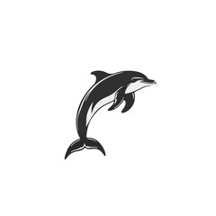 A Simple flat 2D icon dolphin isolated on background, vector, flat design, animation design, vector, flat design, animation design, minimalist design, clipart sea animals