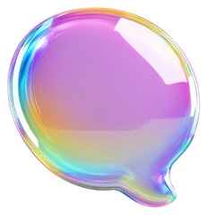 PNG A speech bubble message transparent rainbow communication.