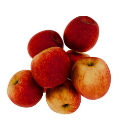 Red apples piled high on a black background
