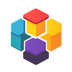 Simple_flat_2D_icon_hexagon_isolated_on_a_white