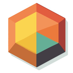 Simple_flat_2D_icon_hexagon_isolated_on_a_white