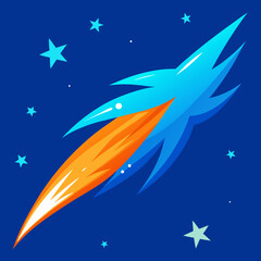 space rocket vector illustration