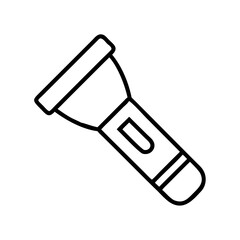 flashlight icon, flashlight line art - simple line art of flashlight, perfect for flashlight logos and icons