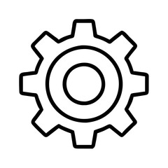gear icon, gear line art - simple line art of gear, perfect for gear logos and icons