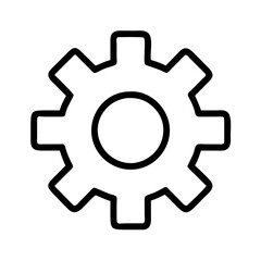 gear icon, gear line art - simple line art of gear, perfect for gear logos and icons