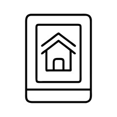 home screen icon, home screen line art - simple line art of home screen, perfect for home screen logos and icons