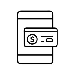payment app icon, payment app line art - simple line art of payment app, perfect for payment app logos and icons