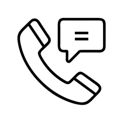 phone call icon, phone call line art - simple line art of phone call, perfect for phone call logos and icons