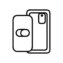 phone case icon, phone case line art - simple line art of phone case, perfect for phone case logos and icons