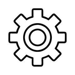 settings icon, settings line art - simple line art of settings, perfect for settings logos and icons