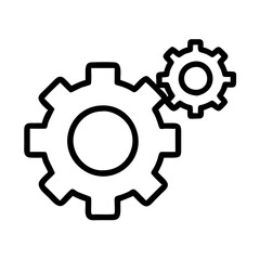 settings icon, settings line art - simple line art of settings, perfect for settings logos and icons
