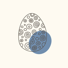 Easter egg icon. Illustration of Spring or Easter. Perfect for banner, postcard, poster, party and other decorations.