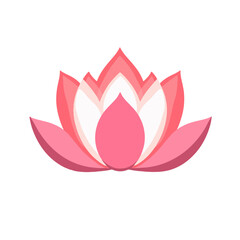 Simple_flat_2D_icon_lotus_isolated_on_a_white_background