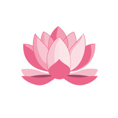 Simple_flat_2D_icon_lotus_isolated_on_a_white_background