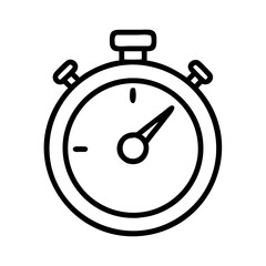 stopwatch icon, stopwatch line art - simple line art of stopwatch, perfect for stopwatch logos and icons