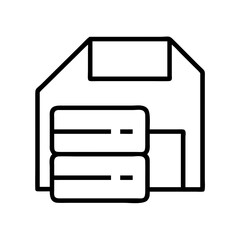 storage icon, storage line art - simple line art of storage, perfect for storage logos and icons
