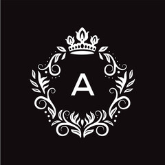 A letter logo design with black background in illustrator, vector logo modern alphabet font overlap style. calligraphy designs for logo, Poster, Invitation, etc.