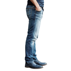 Stylish Men's Denim Jeans and Boots