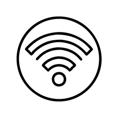 wi fi icon, wi fi line art - simple line art of wi fi, perfect for wi fi logos and icons